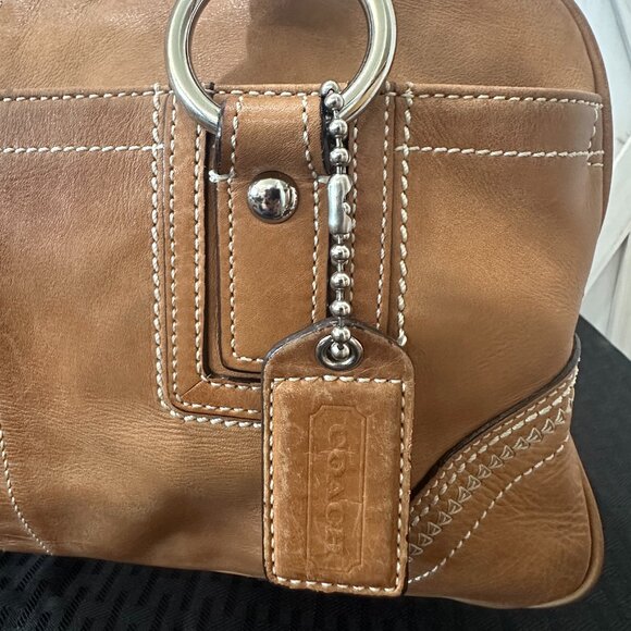Vintage Coach SoHo Hamilton Glove-Tanned Camel Leather Satchel 10580 - Picture 5 of 15